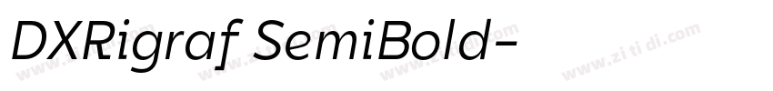 DXRigraf SemiBold字体转换